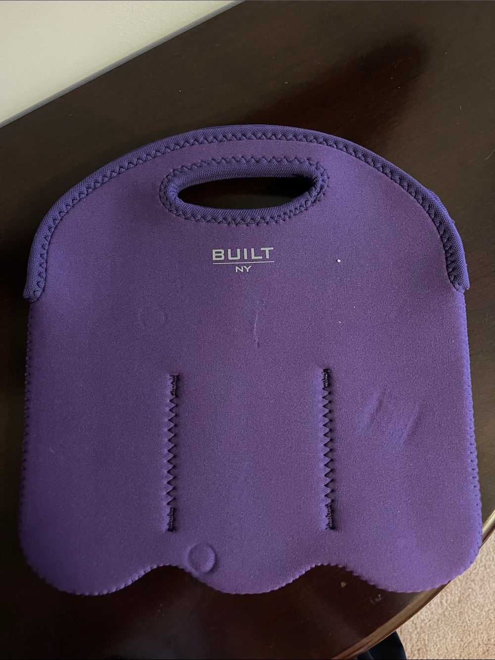 BUILT NY Purple Neoprene wine Tote - Compact Everyday Carry